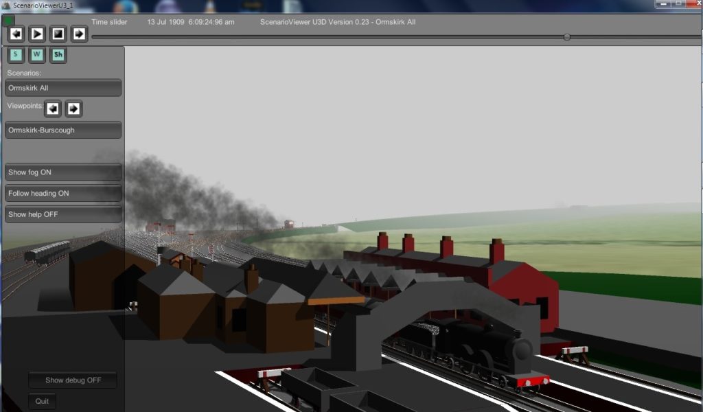 ScenarioViewerU3D showing Ormskirk station in the early 1900s