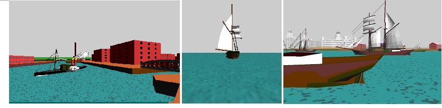 Model ships developed using the Builder tools.