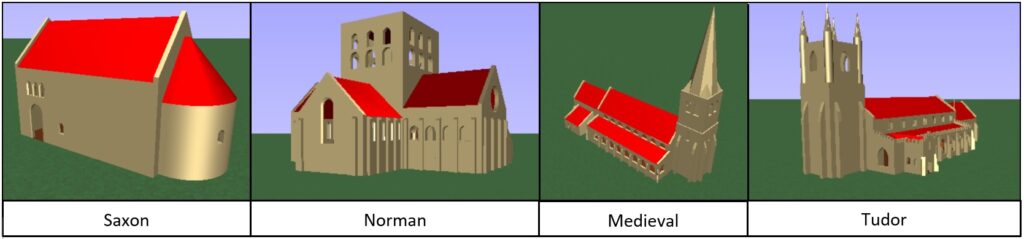 image of modelled churches