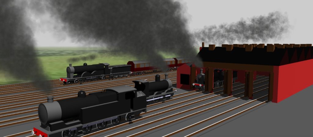 Atlantic passing Ormskirk shed