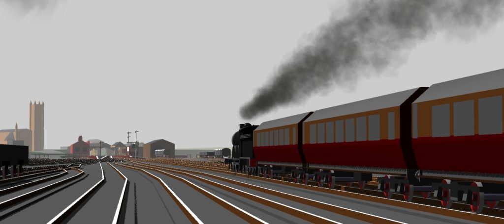 Atlantic approaching Ormskirk on a hazy day