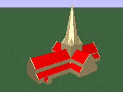 image of a church model