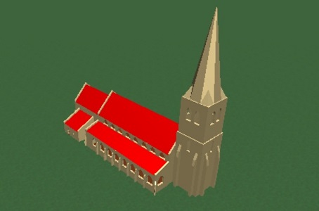 image of a church model