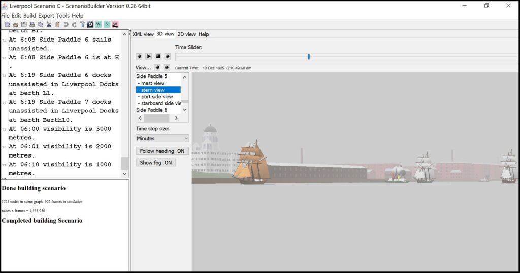 A narrative based scenario on the River Mersey, Liverpool.