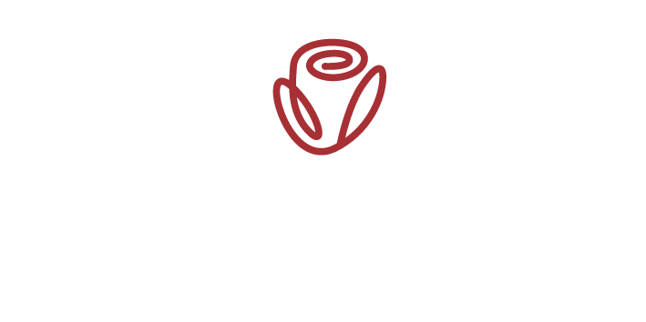 Lancashire Climate Action Network logo, white text with a red rose in centre.