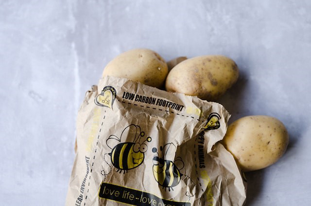 Carbon footprint of a paper bag full of potatoes