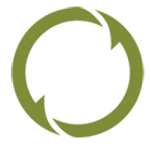 Bretherton Energy Partnership logo, green circle split with arrow heads