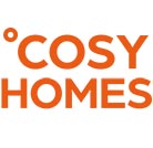Cosy Homes logo, orange text on a white background