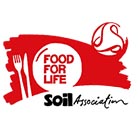 Food For Life logo, black and red text on a white background