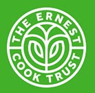 Ernest Cook logo, white text on a green background