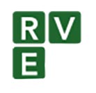 Rossendale Valley Energy logo, 3 green squares with 'r', 'v' and 'e'