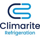 climarite refrideration logo, blue text on a white background