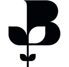 North & West Lancashire Chamber of Commerce logo, white and black leaves over a black 'b'