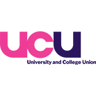 University of Manchester UCU logo, pink and blue text