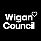 Wigan Council black and white logo