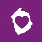 Hyndburn Borough Council logo, purple heart on a purple and white background