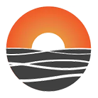 IoT Horizon Ltd logo, circle graphic with black land on the bottom and orange sun on the top