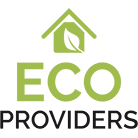 Eco Providers Ltd logo, green text over black text