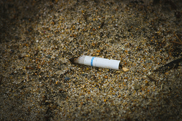 Photo by Brian Yurasits on Unsplash, cigarette butts are the single most littered item on our world’s beaches. 2.3 MILLION are littered every single day around the world, and 1 in 10 will make their way to a body of water.