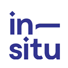 In-situ logo, blue text on a white background