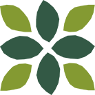National Education Nature Park (Northwest) logo, 8 leaves in 2 colours forming a flower