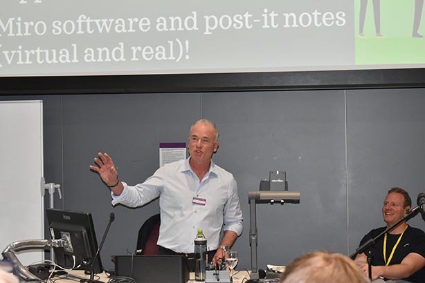 Prof Christopher Dent presenting at the first Lancashire Community Climate Action Forum held on 17 May