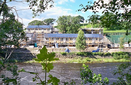 Lancaster Co-housing site at Halton, solar panels constrruction.