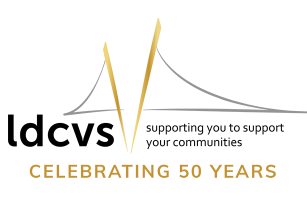 LDCVS Logo, info graphic with gold. black and grey lettering