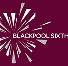 Fylde Coast Youth Climate Action logo, Blackpool Sixth Form College logo, maroon background and white and grey text