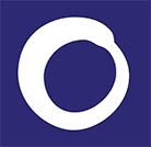 Friends of Earth logo, white circle on a blue background