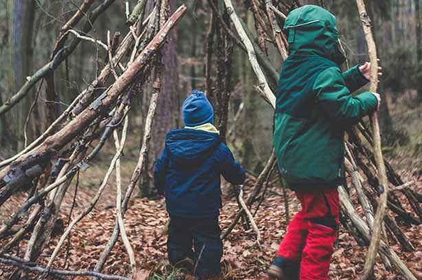 Photo by Markus Spiske on Unsplash, Childhood – forest outdoor adventure playground.