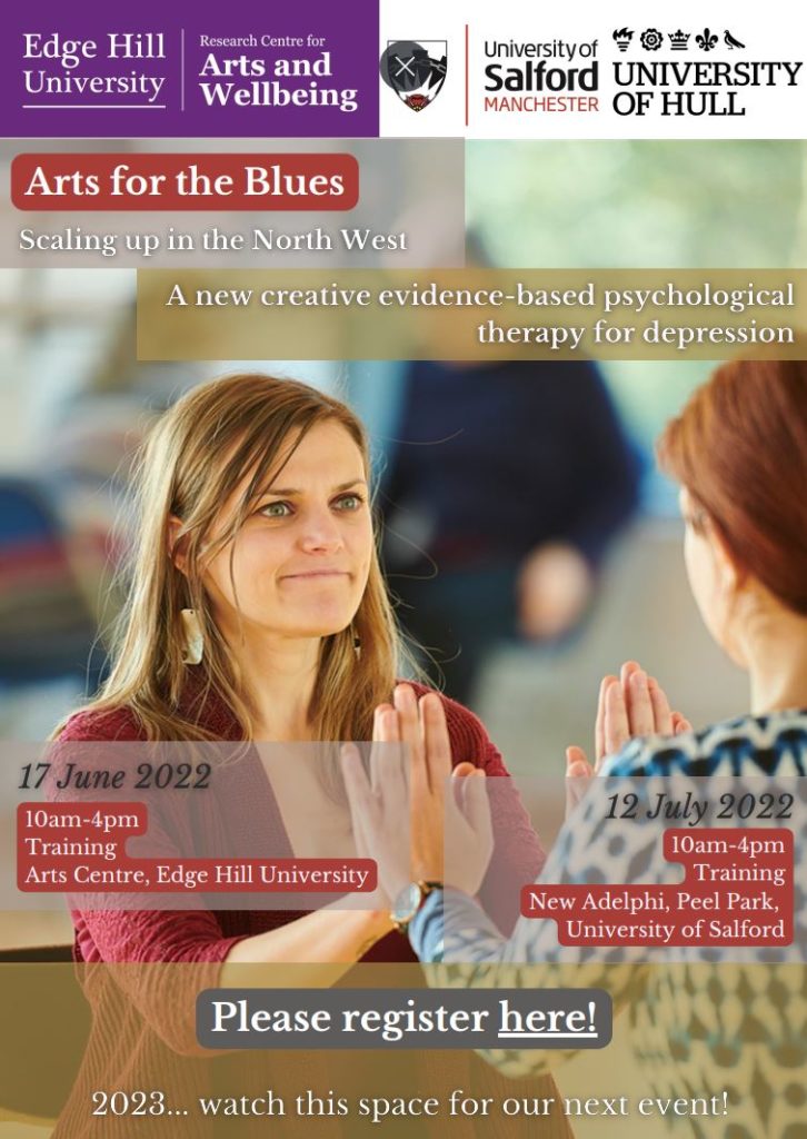 Arts for the Blues Training event poster
