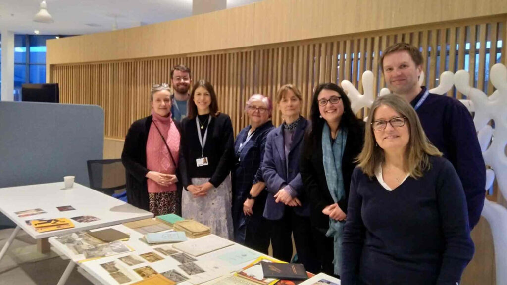 Edge Hill Archives staff pose for a photo in Catalyst