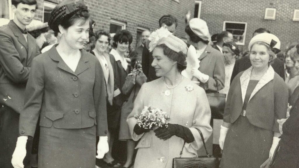 H.R.H Princess Margaret at the official opening of the new extension to Edge Hill College, 1963.