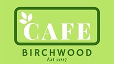 Birchwood Inclusion Cafes logo, white and green text against a pale green background