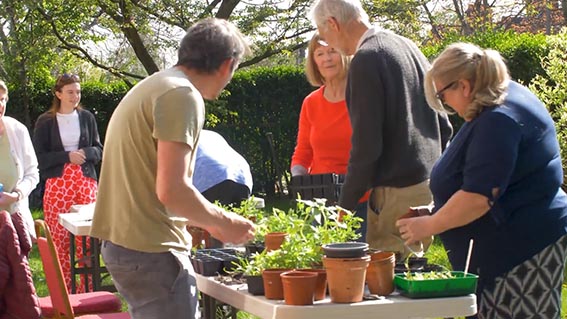 Local community volunteers, 'Wavertree Garden Suburb in Bloom' at the Wavertree Garden Suburb Institute