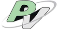 Planet Vintage logo, 'p' and 'v' inside an elipse.