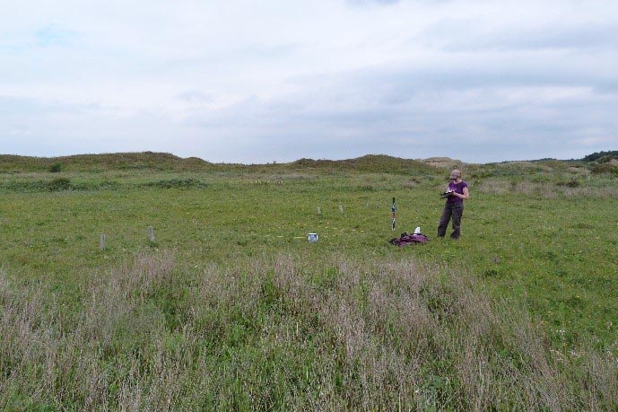 Student doing fieldwork at Ainsdale pine plantations