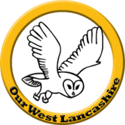 Our West Lancashire logo, drawing of an owl flying