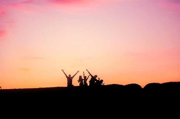 Photo by Nemuel Sereti on Unsplash, silhouette of people on top of mountain during sunset